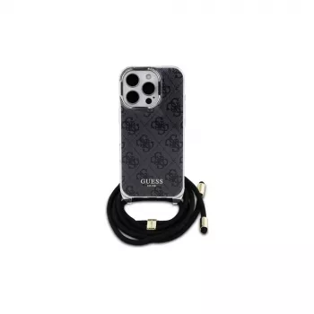 Guess GUHCP16LHC4SEK iPhone 16 Pro Hardcase Crossbody Cord 4G Print Black