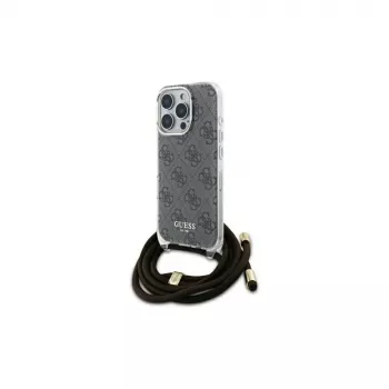Guess GUHCP16XHC4SEW Hard Case for Apple iPhone 16 Pro Max 6.9 inch Brown Crossbody Cord 4G Print