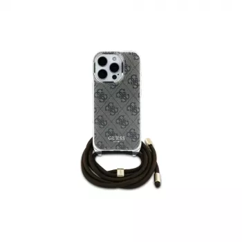 Guess GUHCP16XHC4SEW Hard Case for Apple iPhone 16 Pro Max 6.9 inch Brown Crossbody Cord 4G Print