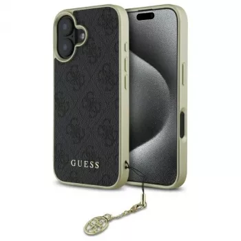 Guess GUHCP16MGF4GGR Hardcase for iPhone 16 Plus 6.7 Black 4G Charms Collection