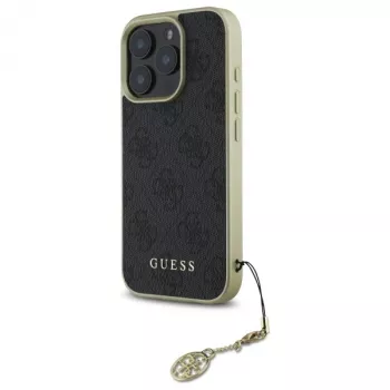 Guess GUHCP16LGF4GGR iPhone 16 Pro 6.3 inch Black Hardcase 4G Charms Collection