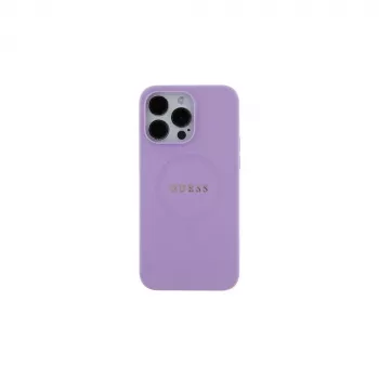 Guess GUHMP16SPSAHMCU iPhone 16 6.1 inch Purple Hardcase Saffiano MagSafe