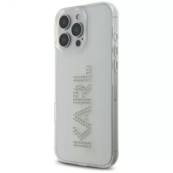 Karl Lagerfeld IML Rhinestones Logo Case for iPhone 16 Pro, Transparent