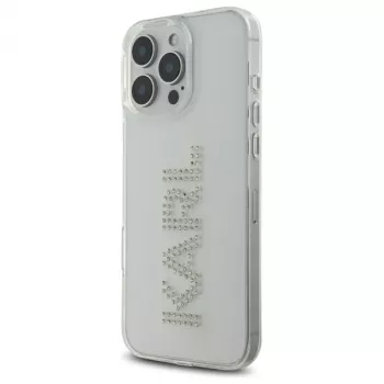 Karl Lagerfeld KLHCP16XHKLSTDCT Hard Case for iPhone 16 Pro Max 6.9 inch Transparent with Rhinestones Logo