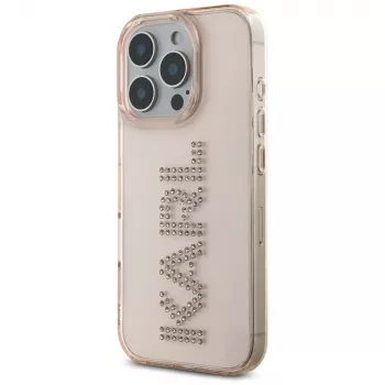 KARL LAGERFELD IML Rhinestones Logo Case for iPhone 16 Pro Max Pink