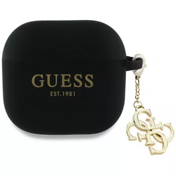 Guess Silicone 4G Charm Case for AirPods 4 - Black