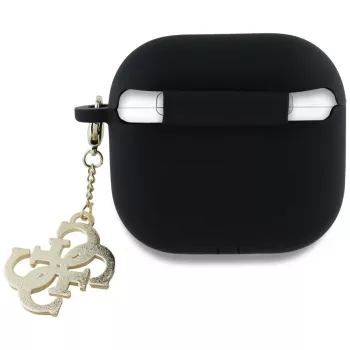 Guess Silicone 4G Charm Case for AirPods 4 - Black