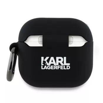 Karl Lagerfeld KLA4RUNCHK AirPods 4 Cover Black Silicone Choupette Head 3D
