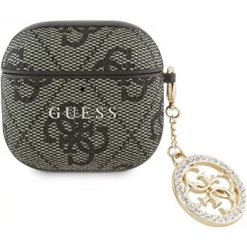 Guess 4G Strass Charm Protective Case for Apple AirPods 4, Brown