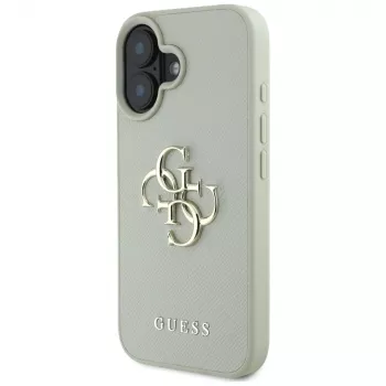 Guess Grained Big 4G Logo Small Classic Back Cover for iPhone 16 - Green
