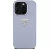 Guess Hot Stamp 4G Pattern Triangle Metal Logo Case for iPhone 16 Pro Max (Purple)
