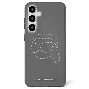 Karl Lagerfeld Rhinestones Karl Head Logo Case for Samsung Galaxy S25 (Black)