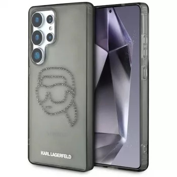 Karl Lagerfeld Rhinestones Karl Head Logo Case for Samsung Galaxy S25 Ultra Black