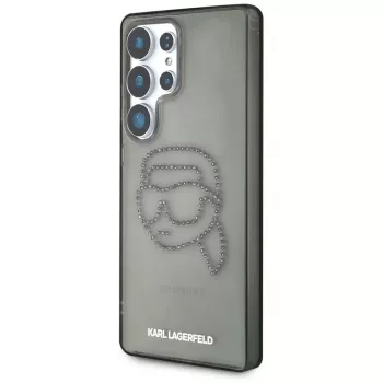 Karl Lagerfeld Rhinestones Karl Head Logo Case for Samsung Galaxy S25 Ultra Black