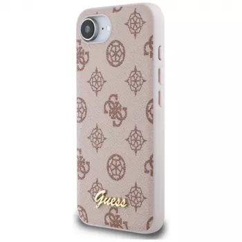 Guess Peony Script Logo MagSafe Case for iPhone 16e / 17e Brown