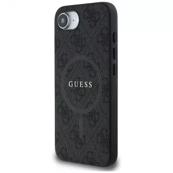 Guess 4G Ring Classic Logo MagSafe Case for iPhone 16e (Black)