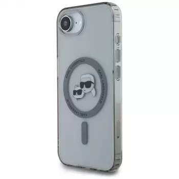 KARL LAGERFELD IML Metal Karl & Choupette Heads MagSafe Case for iPhone 16e / 17e, Black