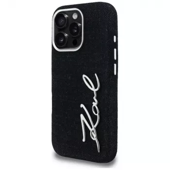 Karl Lagerfeld FW Jeans Signature Logo Case for iPhone 16 Pro, Black