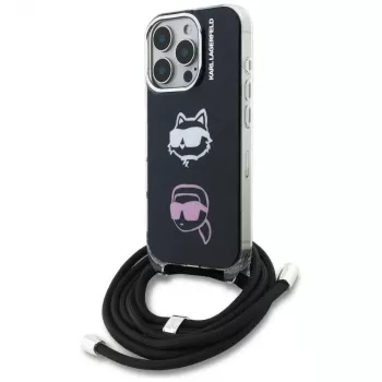 KARL LAGERFELD IML Crossbody Case for iPhone 16 Pro, Black