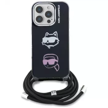 KARL LAGERFELD IML Crossbody Case for iPhone 16 Pro, Black