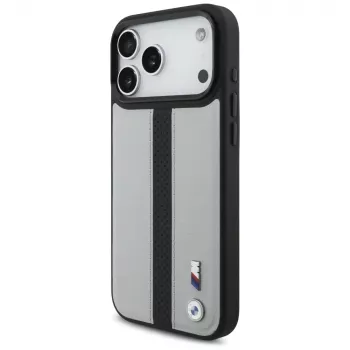 BMW M Perforated Stripe Logo MagSafe Case for iPhone 17 Pro Max Grey