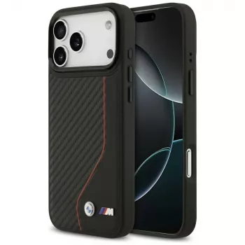 BMW M Carbon Line & Logo MagSafe Case for iPhone 17 Pro Max Red