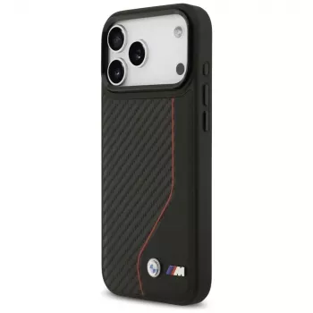 BMW M Carbon Line & Logo MagSafe Case for iPhone 17 Pro Max Red