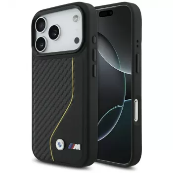 BMW M Carbon Line & Logo MagSafe Case for iPhone 17 Pro Yellow