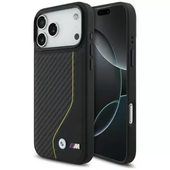 BMW M Carbon Line & Logo MagSafe Case for iPhone 17 Pro Max Yellow