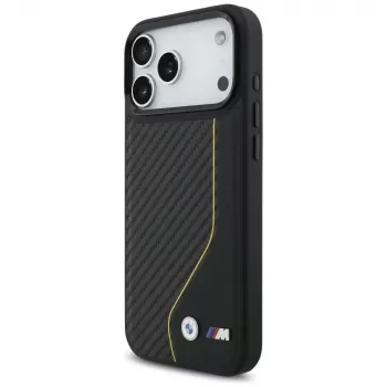 BMW M Carbon Line & Logo MagSafe Case for iPhone 17 Pro Max Yellow