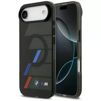 BMW M IML Metal Buttons Tricolor Lines MagSafe Case for Apple iPhone Air, Black
