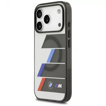 BMW M IML Metal Buttons Tricolor Lines MagSafe Case for Apple iPhone 17 Pro, Anthracite