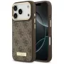 Guess 4G Logo Plate MagSafe Case for Apple iPhone 17 Pro Brown