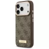 Guess 4G Logo Plate MagSafe Case for Apple iPhone 17 Pro Brown