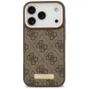 Guess 4G Logo Plate MagSafe Case for Apple iPhone 17 Pro Brown