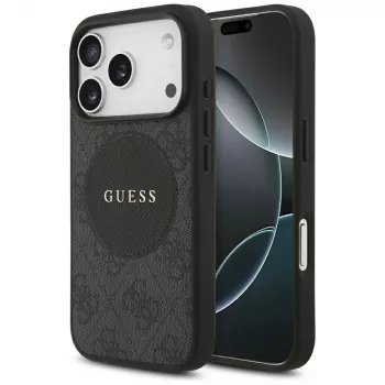 Guess 4G Circle Classic Logo MagSafe Case for iPhone 17 Pro (Black)