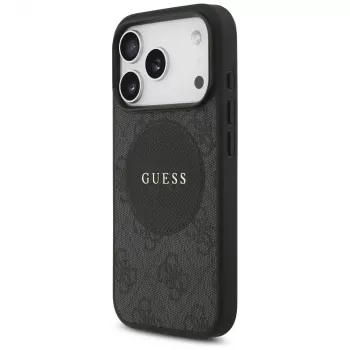 Guess 4G Circle Classic Logo MagSafe Case for iPhone 17 Pro (Black)