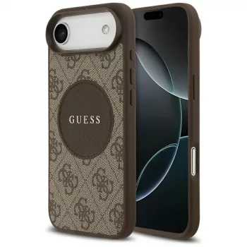 Guess 4G Circle Classic Logo MagSafe Case for iPhone Air, Brown