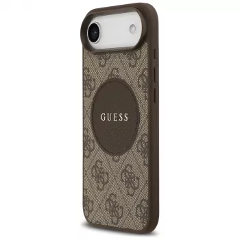Guess 4G Circle Classic Logo MagSafe Case for iPhone Air, Brown