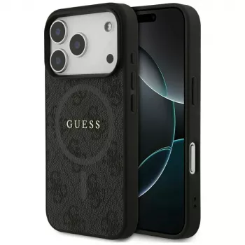 Guess 4G Ring Classic Logo MagSafe Case for iPhone 17 Pro (Black)