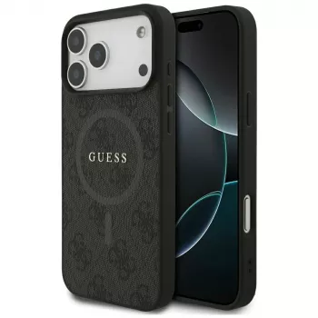 Guess 4G Ring Classic Logo MagSafe Case for iPhone 17 Pro Max (Black)