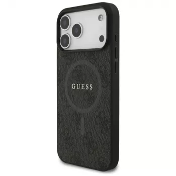 Guess 4G Ring Classic Logo MagSafe Case for iPhone 17 Pro Max (Black)