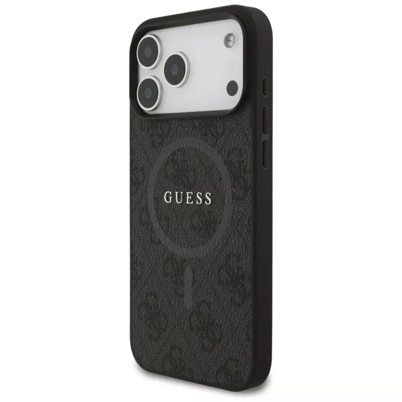 Guess 4G Ring Classic Logo MagSafe Case for iPhone 17 Pro Max (Black)