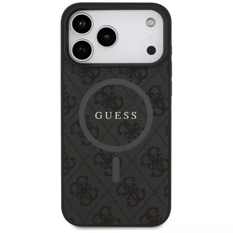 Guess 4G Ring Classic Logo MagSafe Case for iPhone 17 Pro Max (Black)
