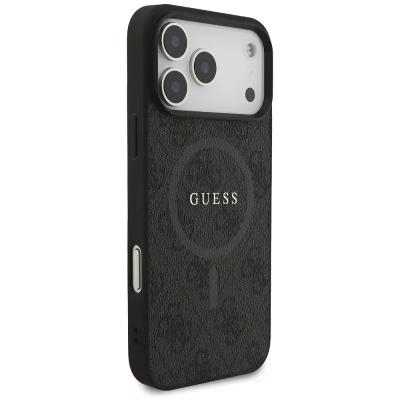 Guess 4G Ring Classic Logo MagSafe Case for iPhone 17 Pro Max (Black)