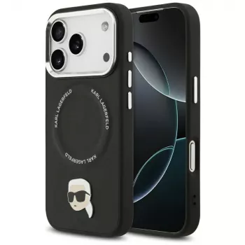 KARL LAGERFELD Karl Pin MagSafe Case for Apple iPhone 17 Pro - Black
