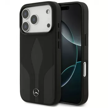 Mercedes Leather The Move MagSafe Case for iPhone 17 Pro Black