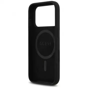 Guess Silicone Triangle Logo MagSafe Case for iPhone 17 Pro Max (Black)
