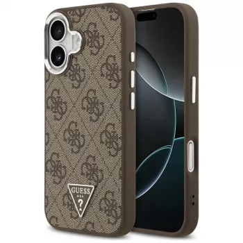 Guess 4G Triangle Logo MagSafe Case for iPhone 17 (Brown)