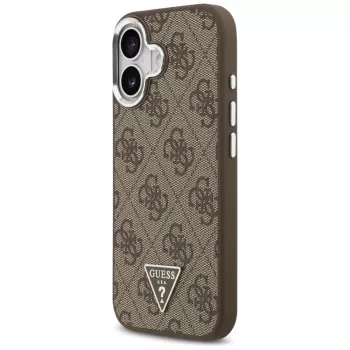Guess 4G Triangle Logo MagSafe Case for iPhone 17 (Brown)